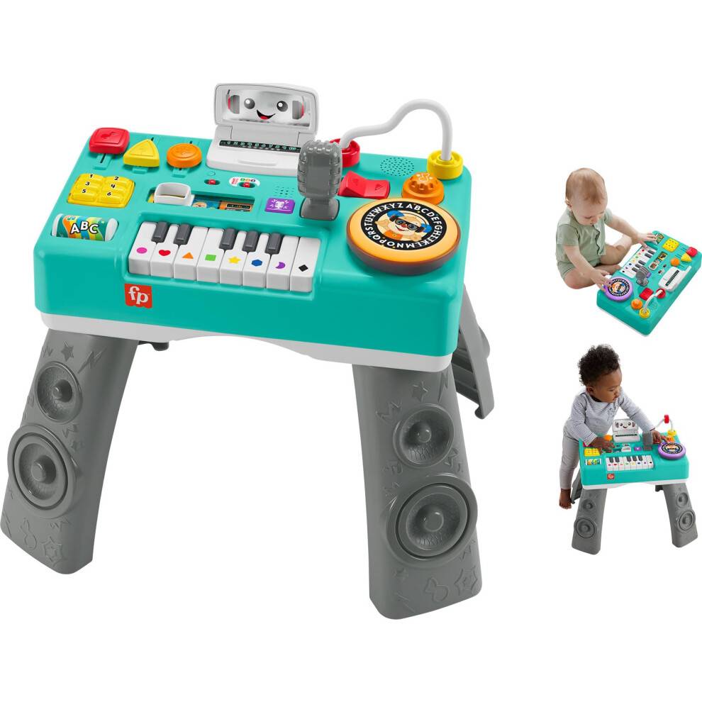 Fisher-Price Baby & Toddler Toy Laugh & Learn DJ Table med Smart Stages Innehåll för 6+ månader