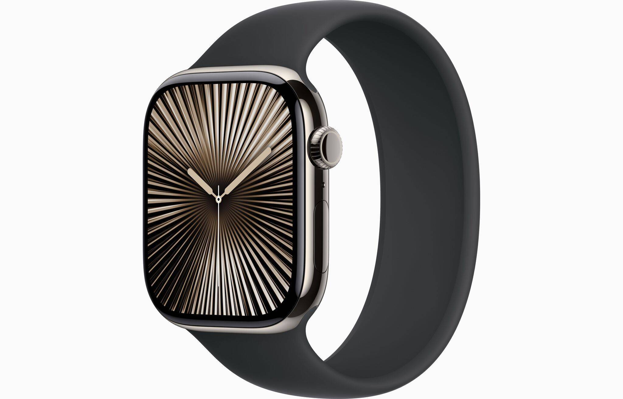 Apple Watch Series 10 Titan 46 mm (2024) | GPS + Cellular | Naturlig | Solo Loop 10 | svart