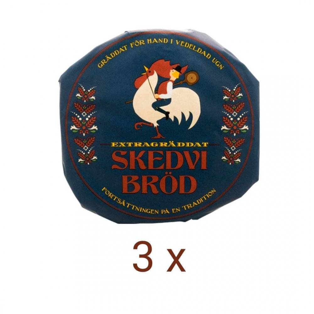 3 st Extragräddat knäckebröd 470 g från Skedvi Bröd