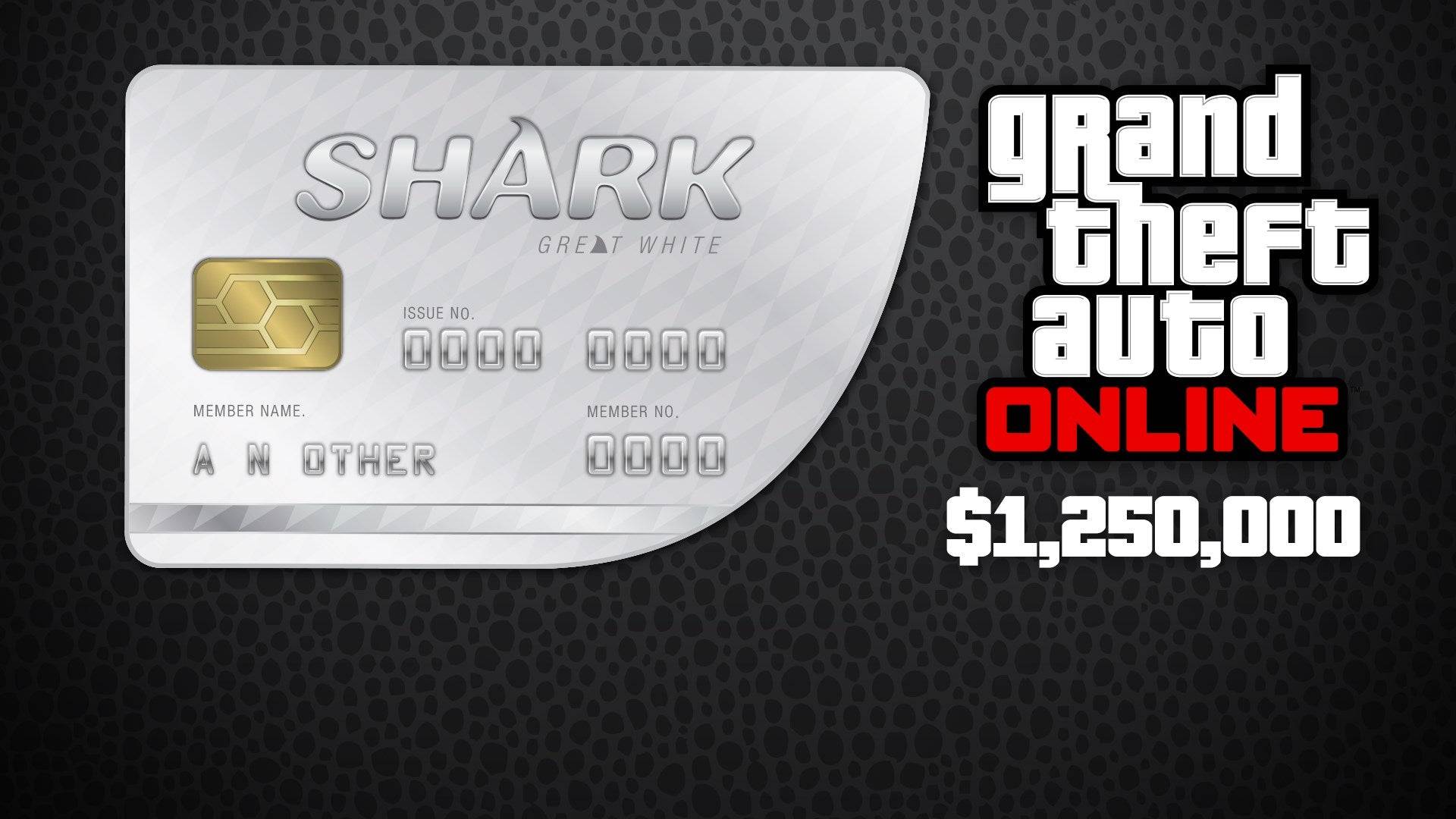 Grand Theft Auto Online - $1 250 000 Great White Shark Cash Card PC (Rockstar / PC) – Övrig – Regionsfri