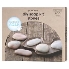 DIY-kit Fremstil stenlignende sæber – 1 kg sæbemasse, 3 sæbefarver, støbeform og sæbeduft
