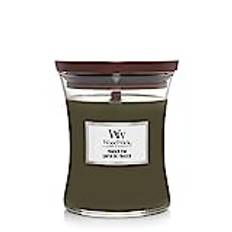 WoodWick Doftljus med medeltimglas | Fraser gran | med sprakande veke | bränntid: Upp till 60 timmar