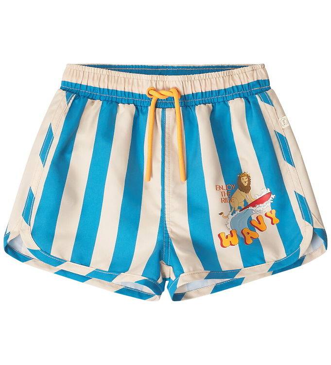That's Mine Badeshorts - UV50+ - Lai - Block Stripe Blue - Thats Mine - 1½ år (86) - Badetøj