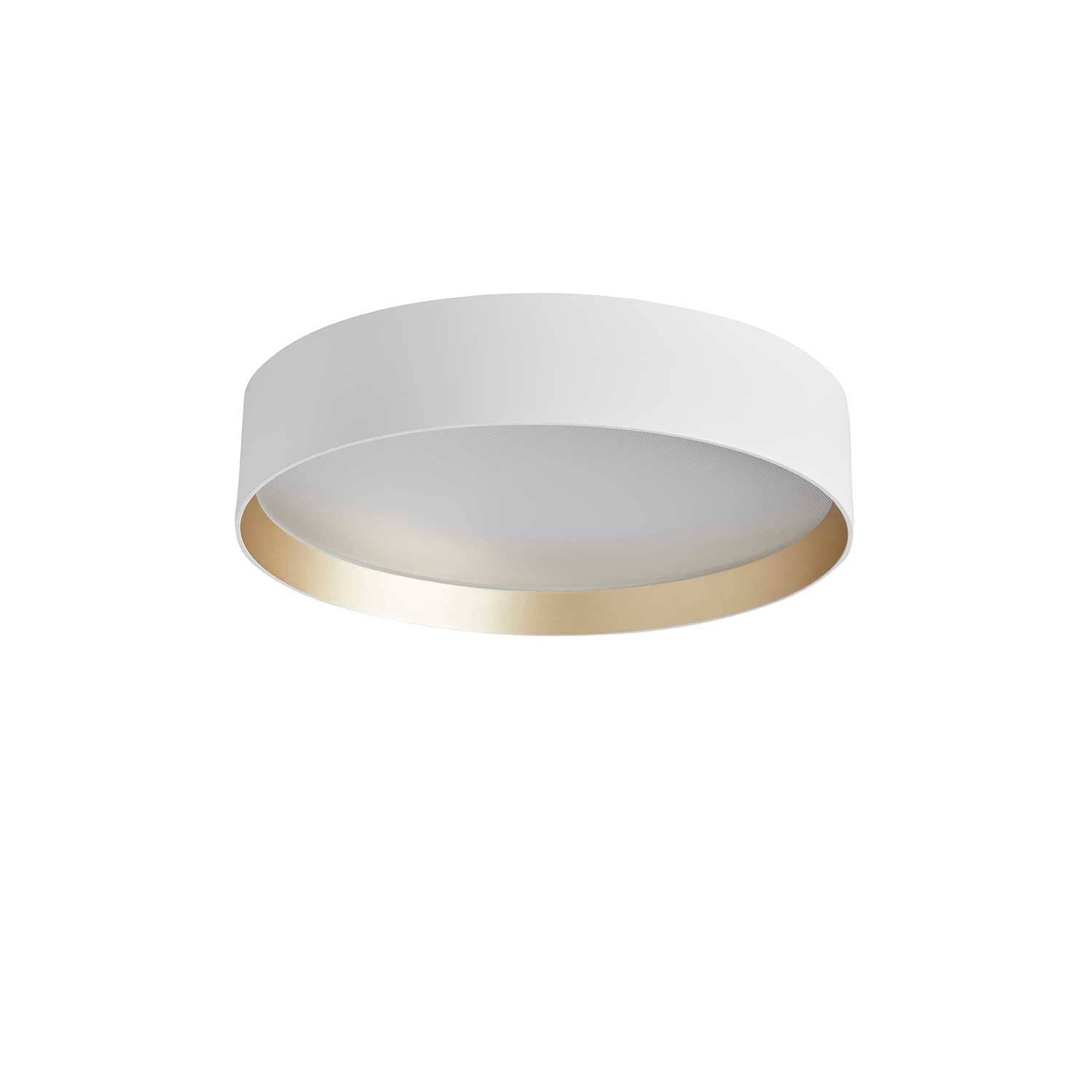 Lucia loftlampe fra Loom design - Lucia 35 / Hvid & guld / Fast stang 1 meter/Sort