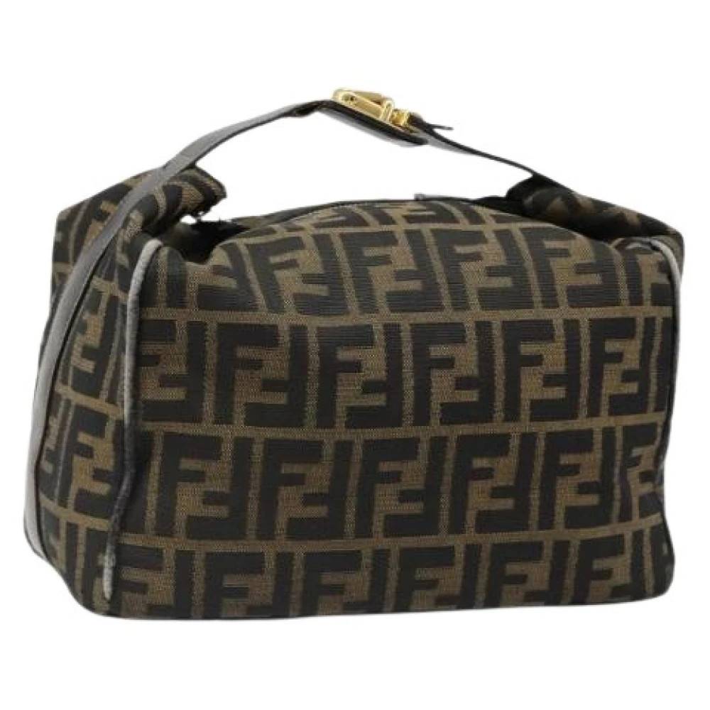 Fendi Vintage Pre-owned Zucca Canvas Mini Håndtaske - Vintage - Dame - Sort - ONE SIZE - Læder
