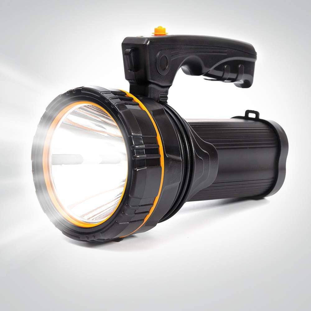 Håndlampe CREE XML LED 6000 Lumen - Belysningsområde 800 m. - Genopladelig M/ Powerbank