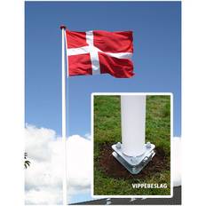 Glasfiberflagstang m/Vippebeslag 5 Meter