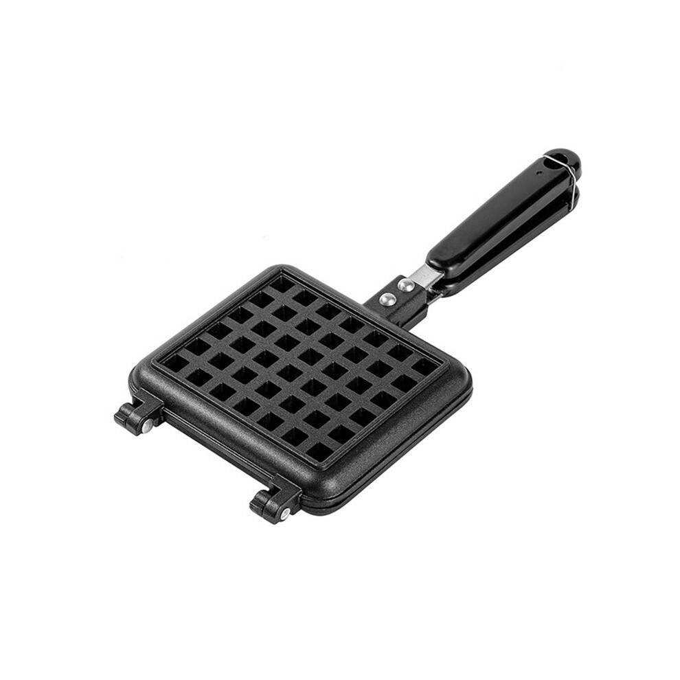 Stove Top Waffle Iron Plates, Deep Fill Non-Stick Aluminum Alloy Traditional Belgian Waffle Maker for Easy Clean B