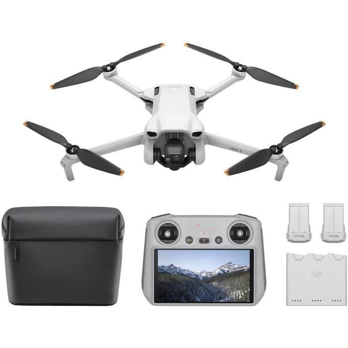 Drönare - DJI - Mini 3 Fly More Combo - Med smart fjärrkontroll - Grå grå