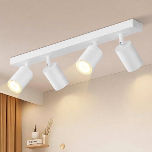 Glitzerlife LED Deckenstrahler 4 Flammig Küchenlampe Deckenlampe Weiss