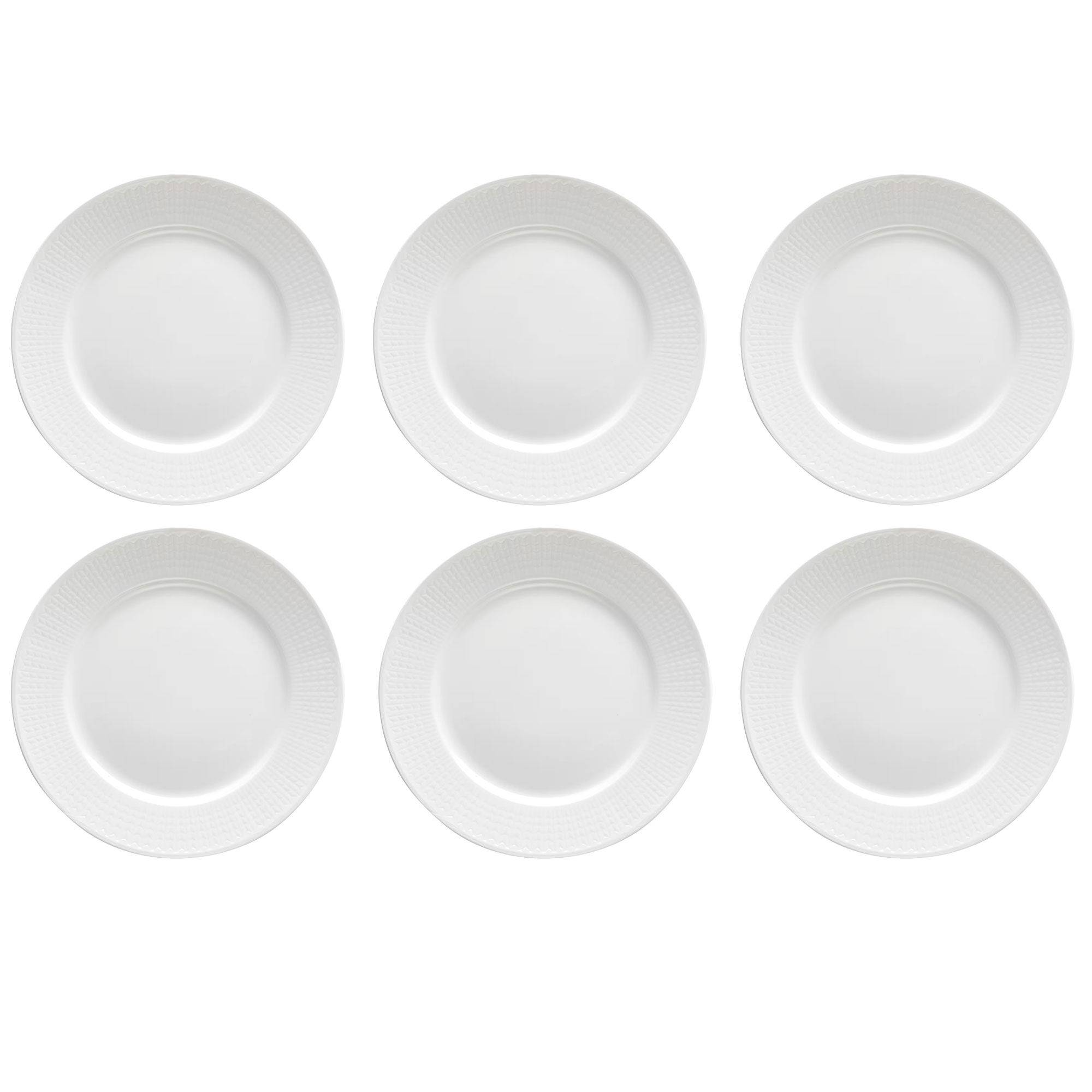Rörstrand Swedish Grace Hvid Tallerken 21 cm 6-pak