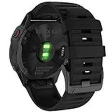 YOOSIDE för Fenix 6X Pro/Sapphire silikonklockrem, 26 mm snabbfrigörande enkel passform mjuk sport vattentät icke-allergiframkallande handledsrem för Garmin Fenix 5X/5X Plus, Fenix 3, Quatix 3, Tactix Bravo (svart)