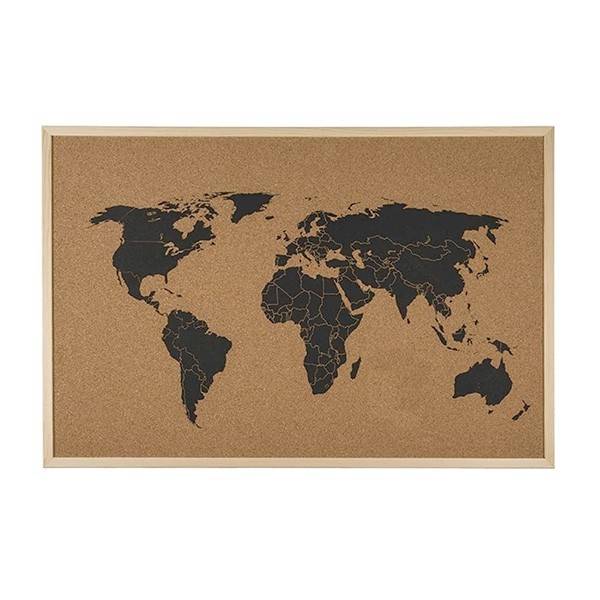World map opslagstavle