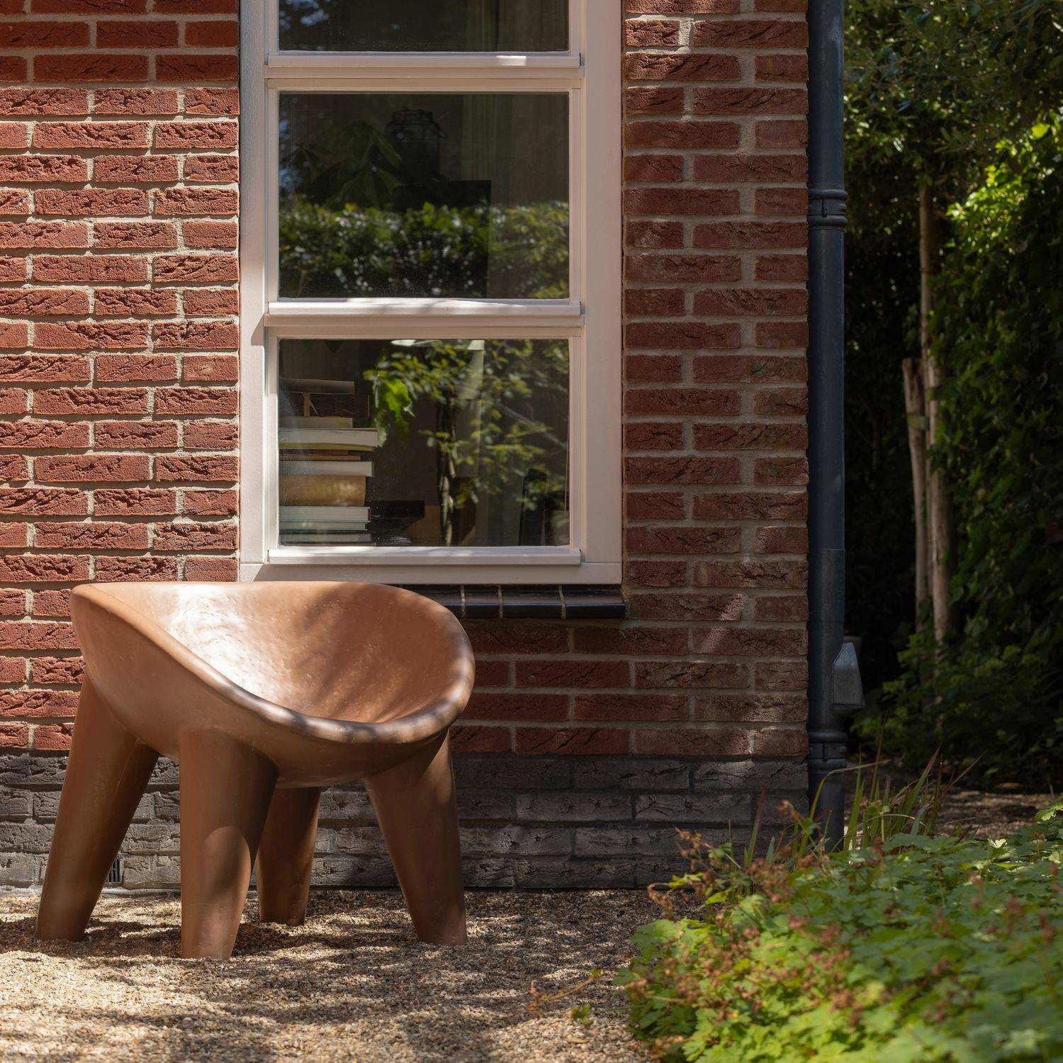WOOOD Loungestol Orio Utomhus - Röd/Brun utomhus Brun Plast