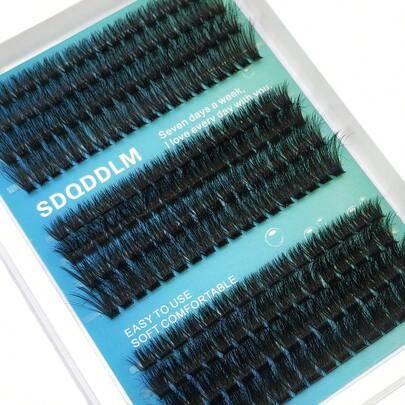 12 rader Wispy Lash Clusters 60P80P100P Blandad volym Clusterögonfransförlängning Fluffiga spikiga ögonfranskluster 10-16 mm D-böjda individuella fran