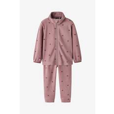 Name it mini - Fleeceset nmnSpektra Fleece Set Aop FO - Rosa