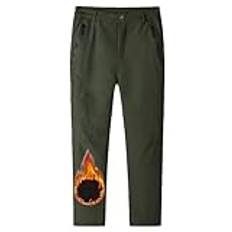 Men's Softshell Trousers Waterproof Walking Hiking Trousers Fleece Lined Pants Outdoor Autumn Winter Work Trousers