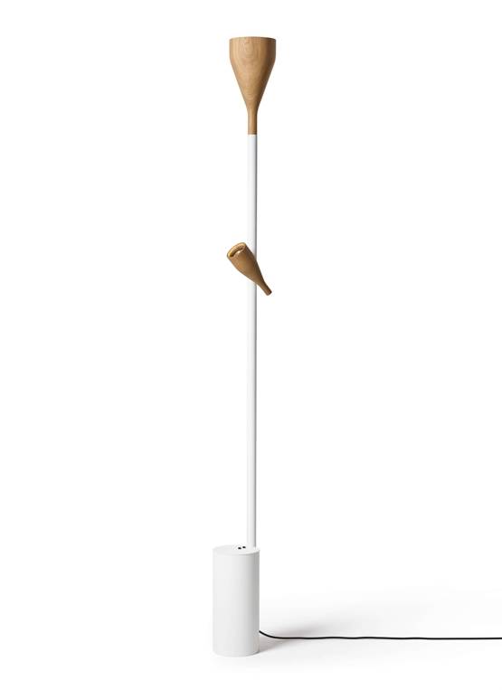 Timber Floor spot og uplight til hvid base, eg