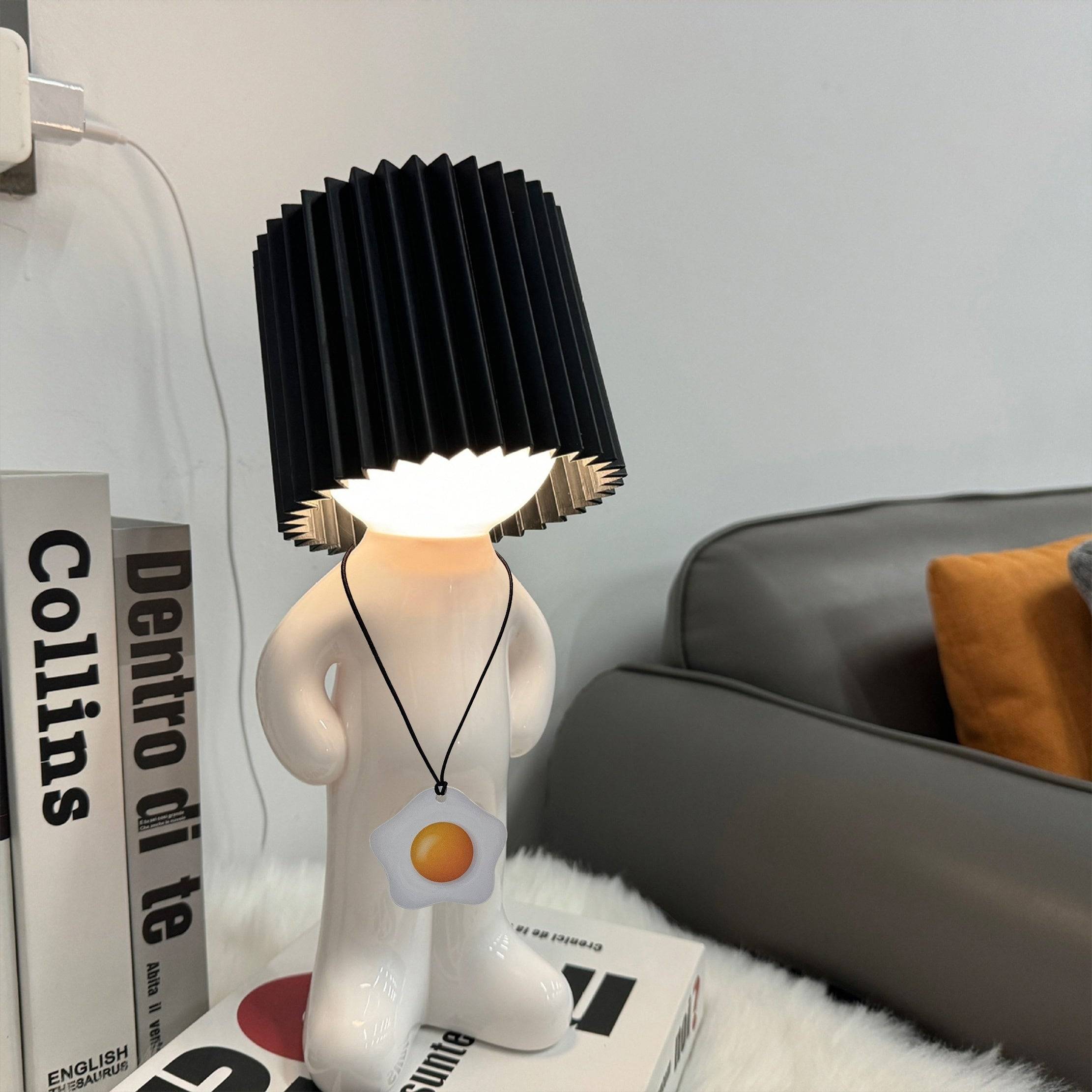 GlowCraft Lampa - Dimmbar Akryl LED med Tryckknapp - Svart
