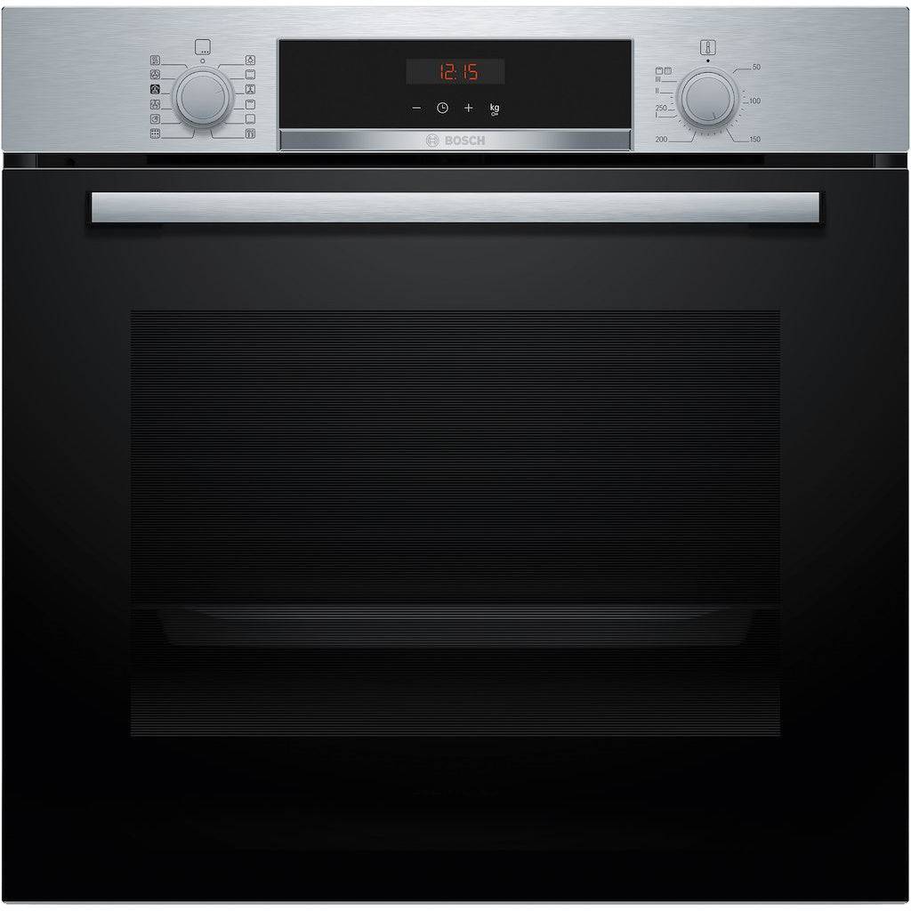 Bosch Series 4, Built-in oven with added steam function, 60 x 60 cm, Stainless steel