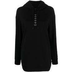 Ea7 Emporio Armani - hoodie med dragsko - dam - Elastan/bomull - M - Svart