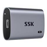 SSK Bärbar SSD 1 TB, upp till 2 000 MB/s externa Solid State-enheter, USB 3.2 Gen2X2 NVMe SSD Extern Hårddisk, Ultralåg strömförbrukning för iPhone 15/MacBook/Pro/OTG telefon/bärbara, SD600