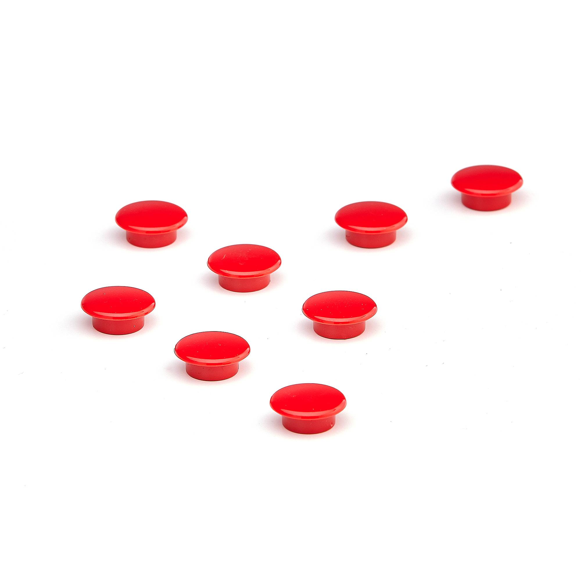 Magneter, 8-pack, 20 mm, röd