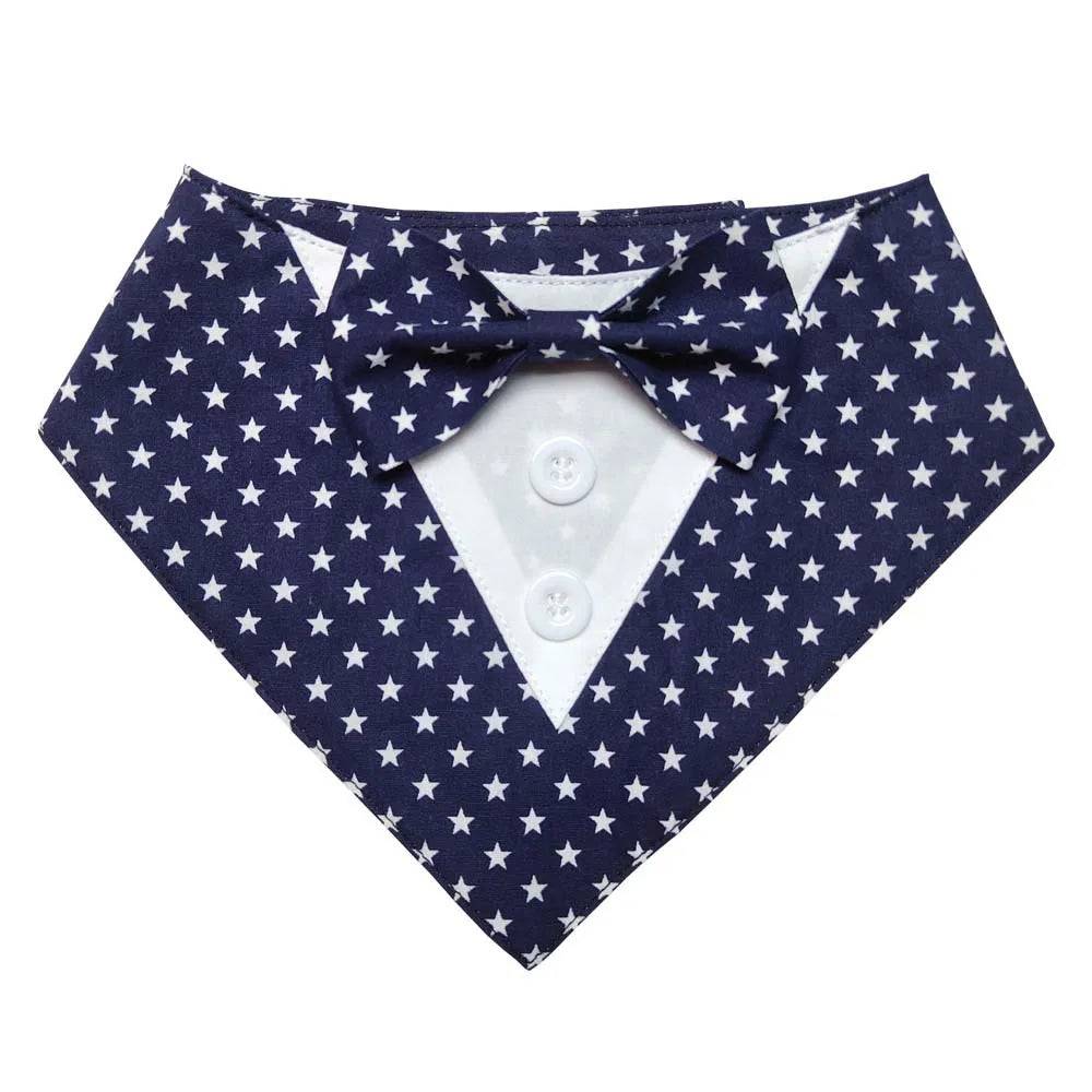 Dog Bow Tie & Bandana Set - Stars / L-suit 14-25kg / SPC (L-suit 14-25kg)