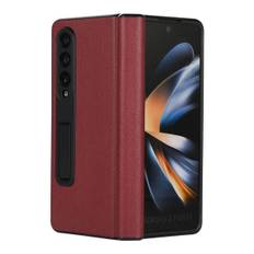 Samsung Galaxy Z Fold 4 Fodral i Äkta Läder - Röd