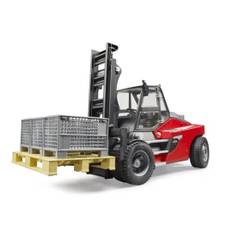 Bruder Linde Ht160 Stapeltruck Gaffeltruck Med Pallar 2513 transport last lyft lagring