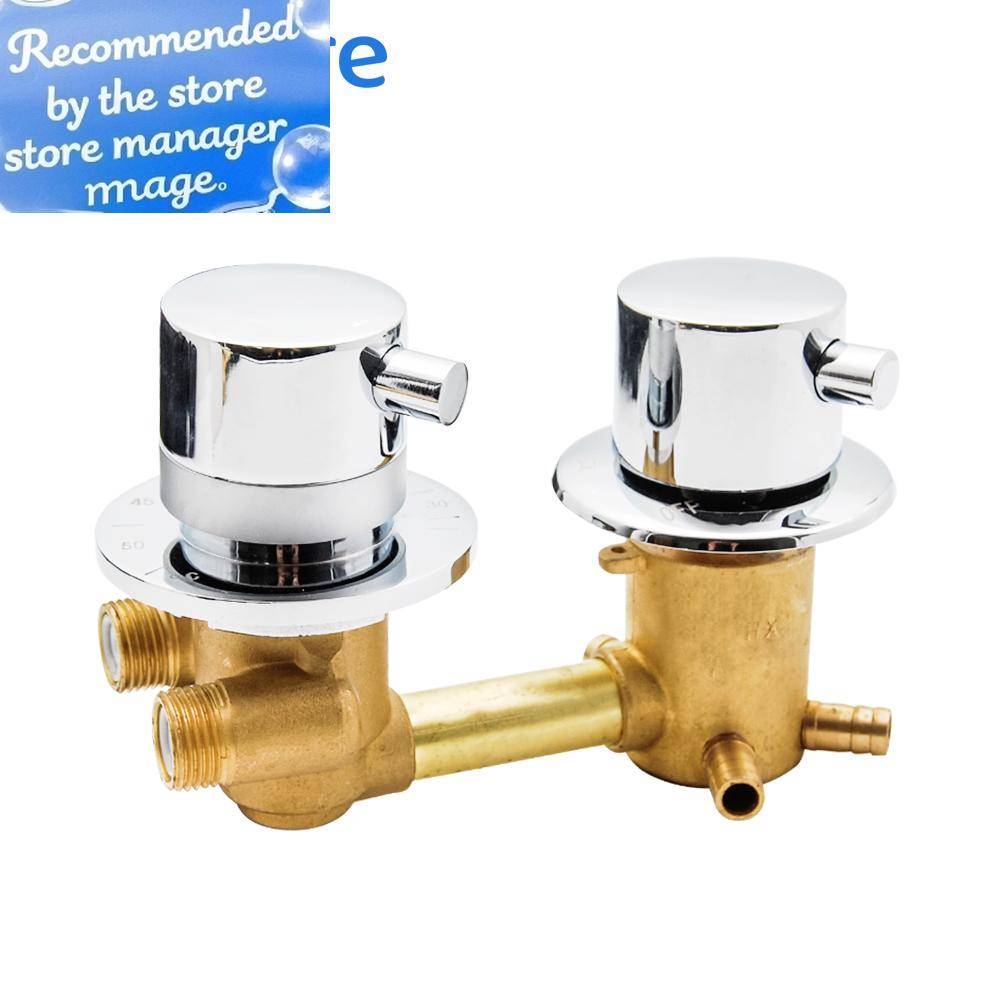 Termostatiska duschblandare 2/3/4 utlopp 10cm /12.5cm Intubering Mässing Blandningsventil Kran Temperaturblandare Kontroll Badrum