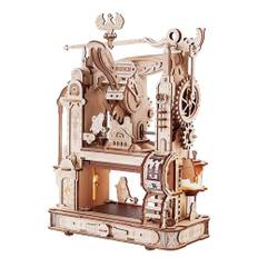 ROKR 3D Puzzle Holz Holzpuzzle Erwachsene 3D, Klassische Druckmaschine Holzmodelle Bausätze, Mechanische Getriebe, Classic Printing Press