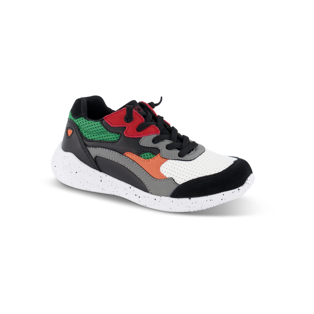 KOOL børnesneaker sort/hvid/orange - 31