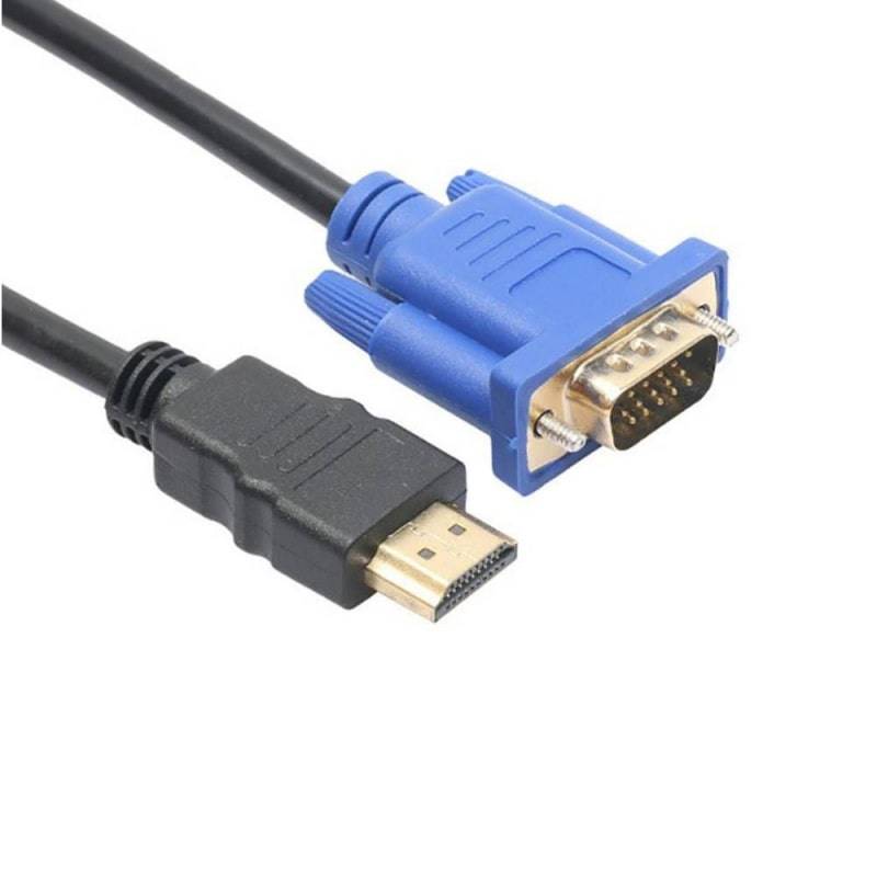 HDMI til VGA kabel. Guldbelagte stik. 3m..
