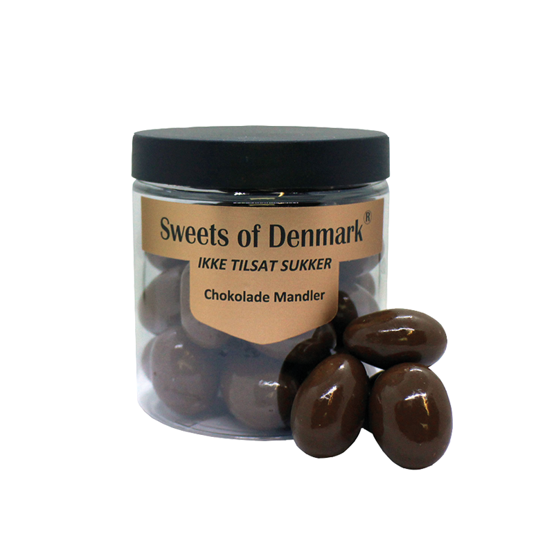 Sweets of Denmark chokolademandler uden tilsat sukker, 140 g.