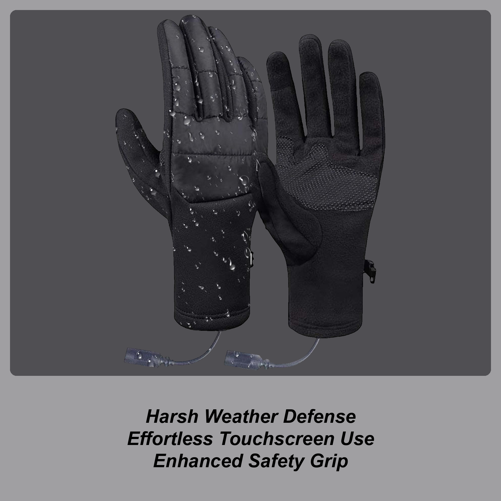 Heated Gloves For Men USB Heating Winter Electric Mittens Touch Screen Outdoor USB Heated Gloves Women For Winter Skiing Hiking