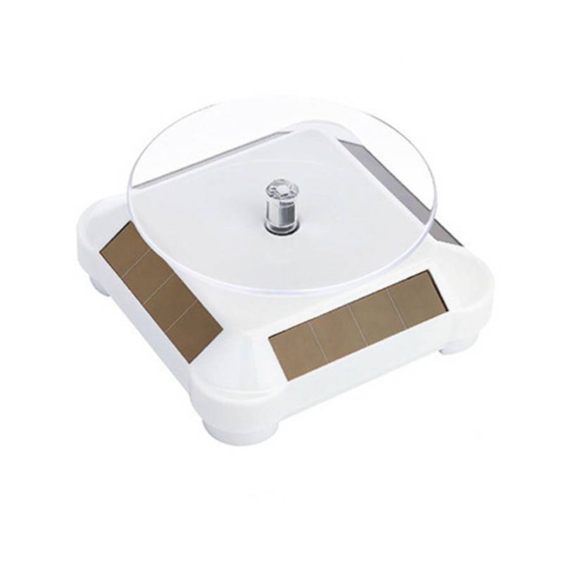 Solar showcase 360 automatisk roterande skivspelare smycken organisatör halsband armband klocka telefon display stativ xin-shippi - Guld-
