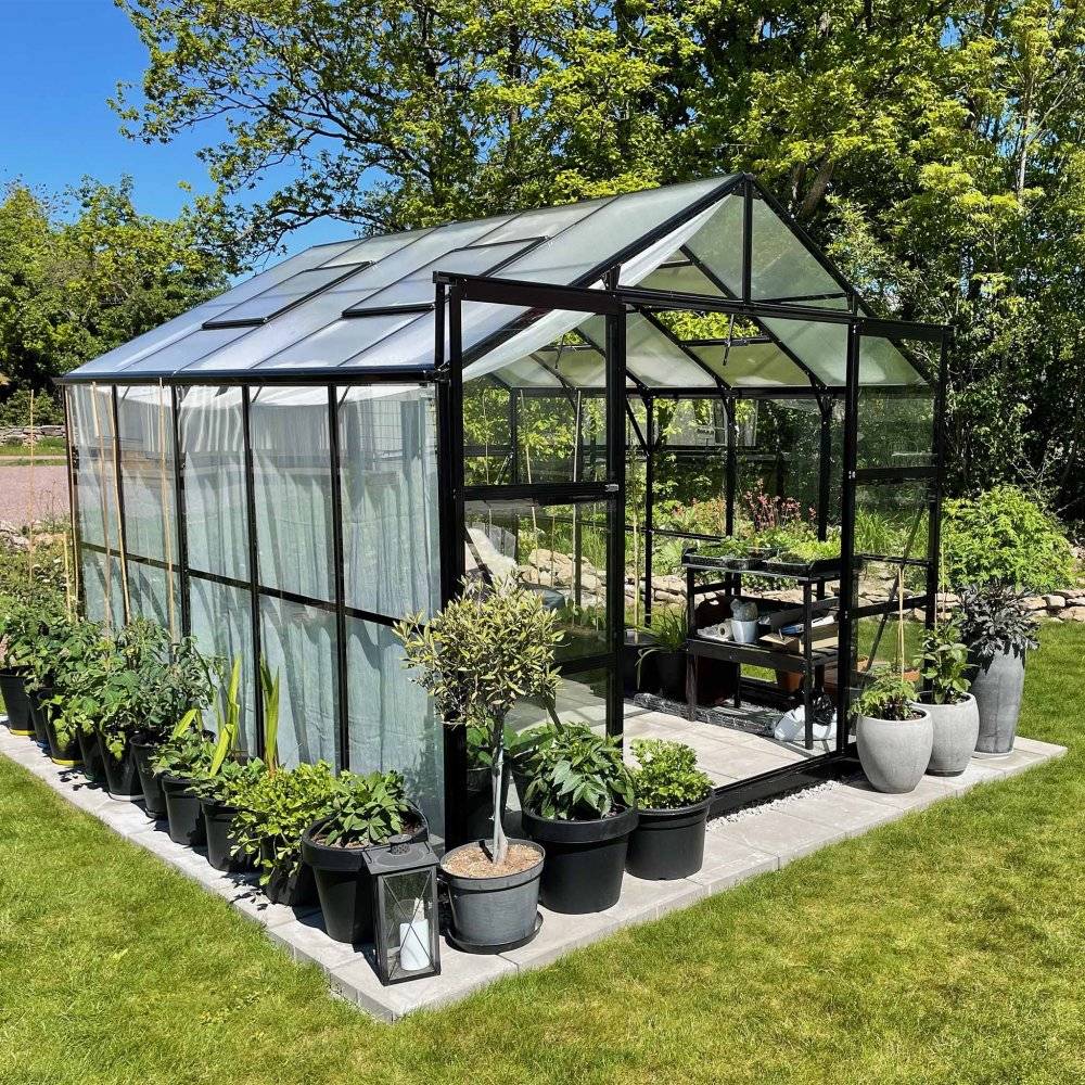 Växthus 8,0m² | 4mm säkerhetsglas |5 års stormgaranti