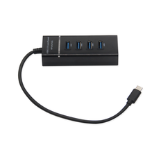4 port USB HUB, USB 3.1-C til 4 x USB 3.0. Til smartphone, tablet, OTG, bærbar computer. 10 Gbps.