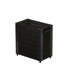 Plus Cubic Blomsterkasse med hjul i Sort RAL 9005 87×95 cm