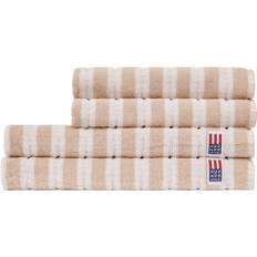 Lexington Striped Terry Towel Lt Beige/off White - 70x130 Handdukar Från Magasin (70x130)