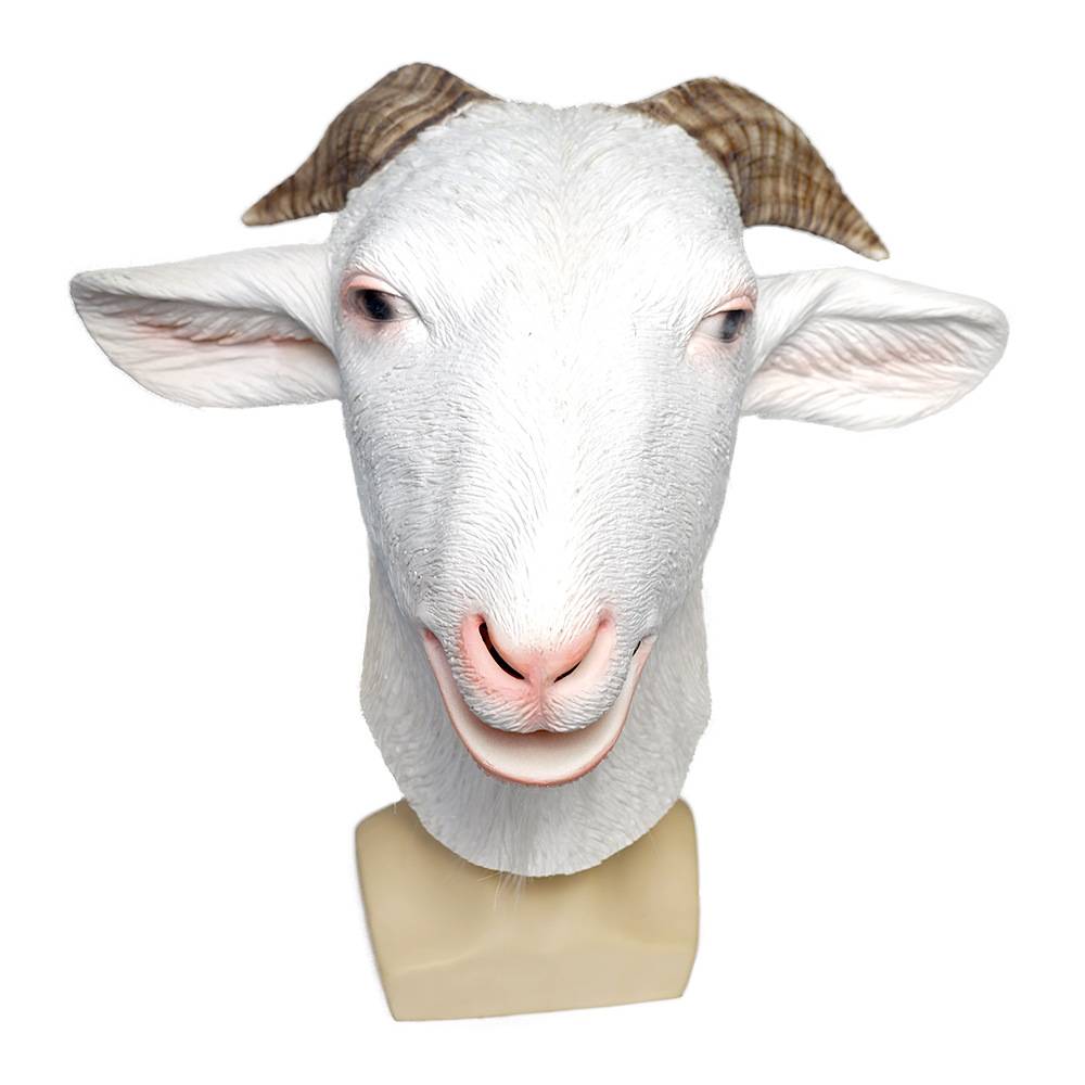 Halloween Gift Carnival Party Trick Funny Mask Animal Goat Latex Mask