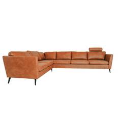 Jakob hjørnesofa | Brun m. sorte ben