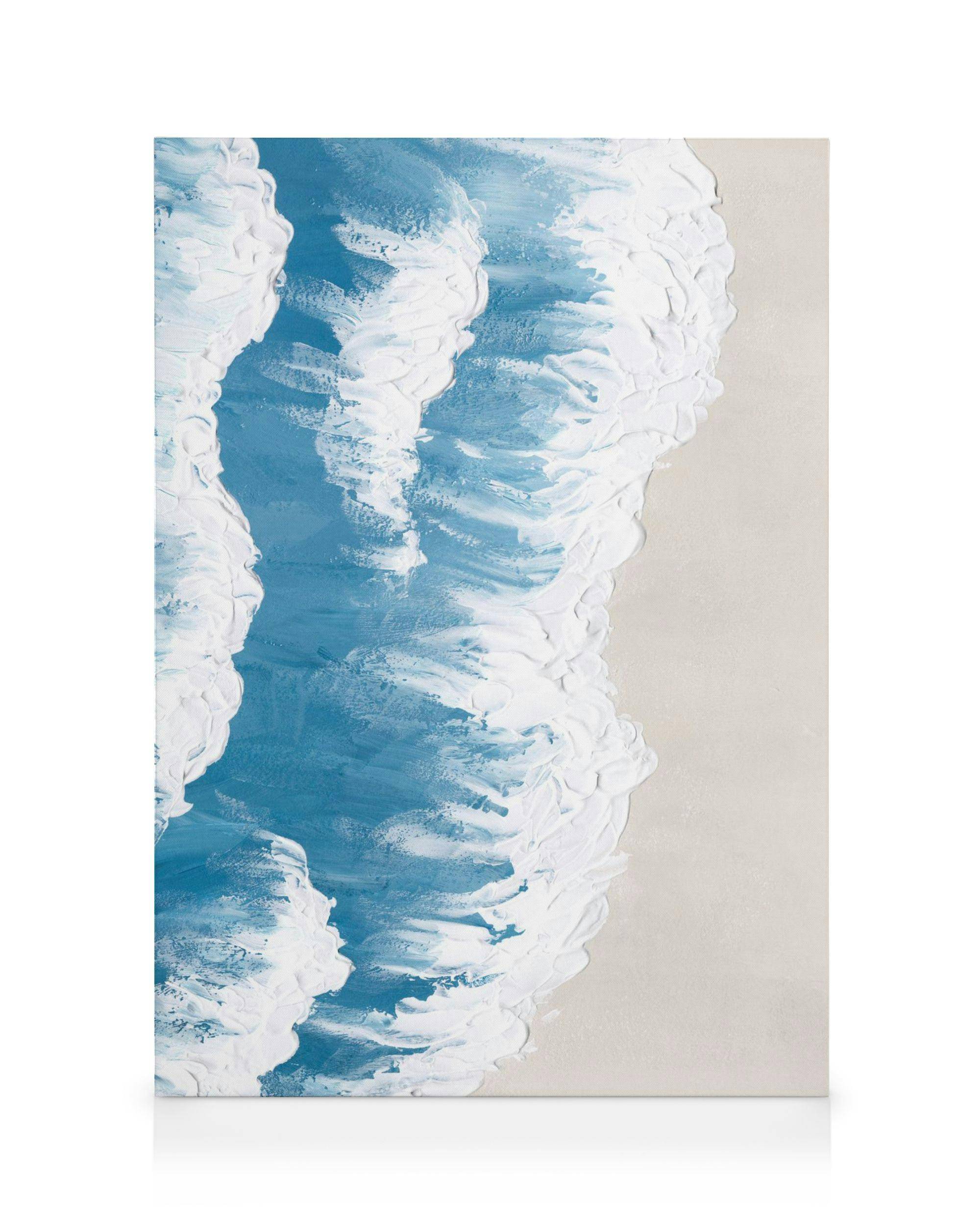 Canvastavlor Painted Beach Canvastavla (30x40 cm - Svart ram)