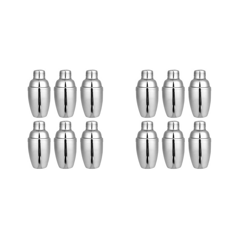 12PCS Cocktail Shaker, Drink Shakers Cocktail,Stainless Martini Shaker, Cocktail Shaker with Strainer, 250ml