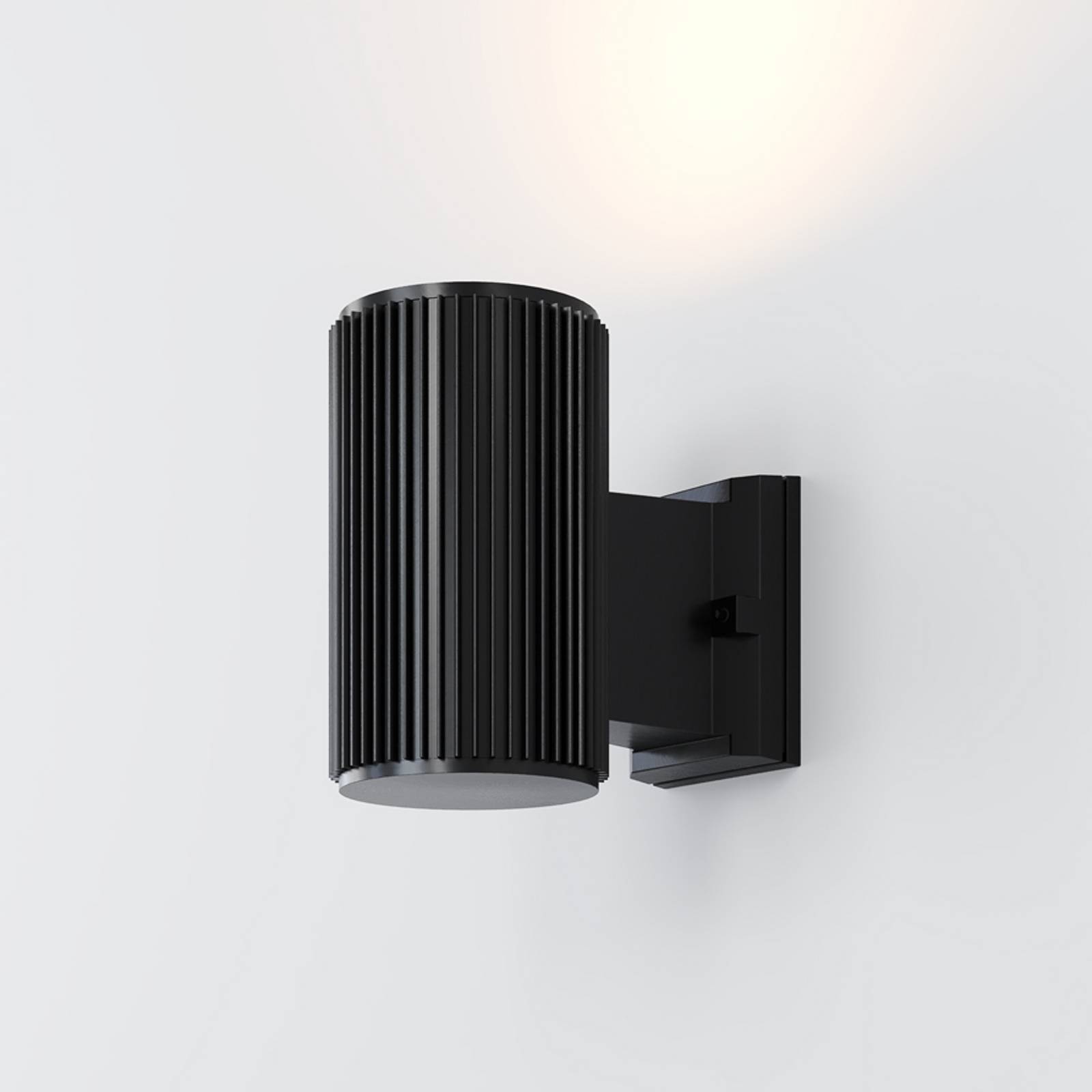 Maytoni Vägglampa utomhus Rando, dimbar, Svart, Metall, Modern, Utomhusvägglampa