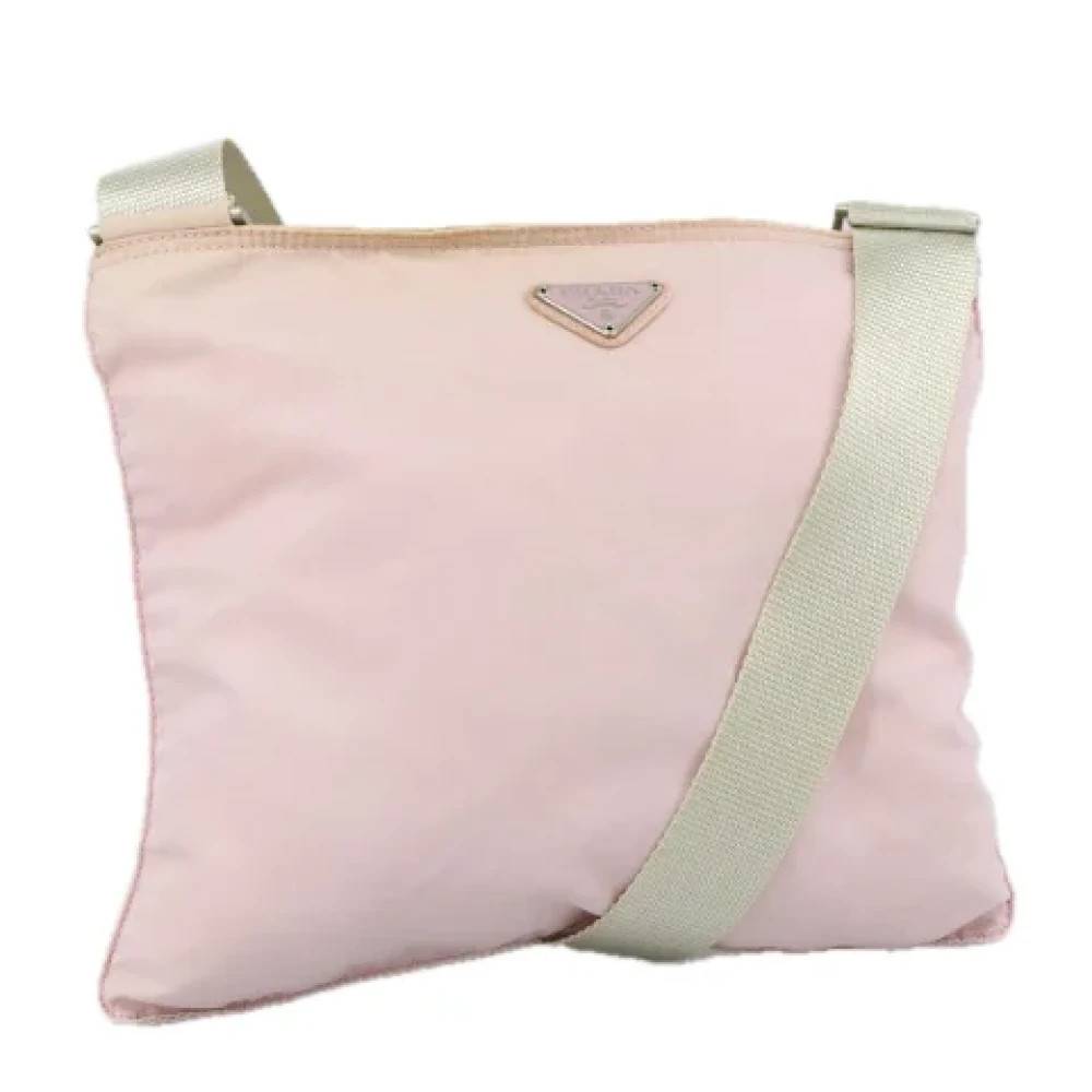 Prada Vintage Pre-owned nylon prada-tasker - Vintage - Dame - Lyserød - ONE SIZE - Nylon