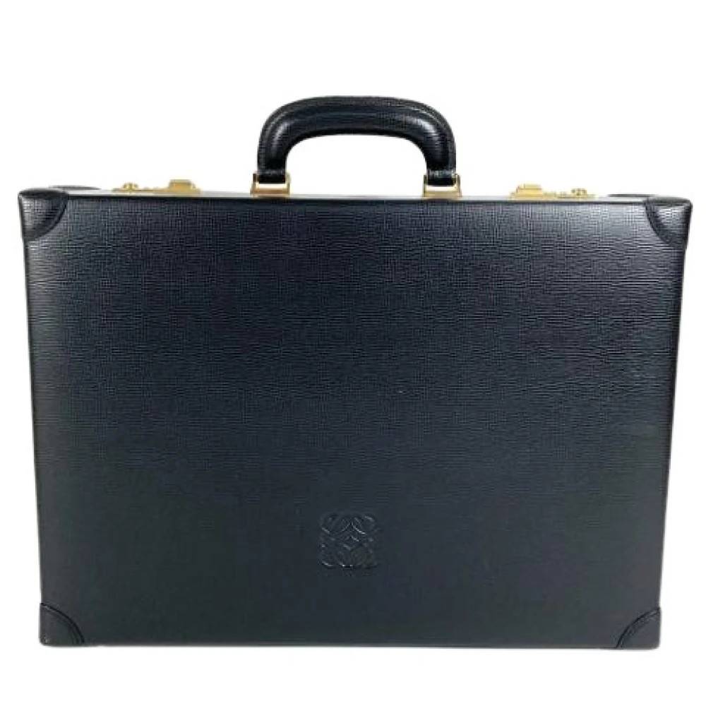 Loewe Pre-owned Pre-owned Attaché Case Håndtaske - Vintage - unisex - Sort - ONE SIZE - Læder