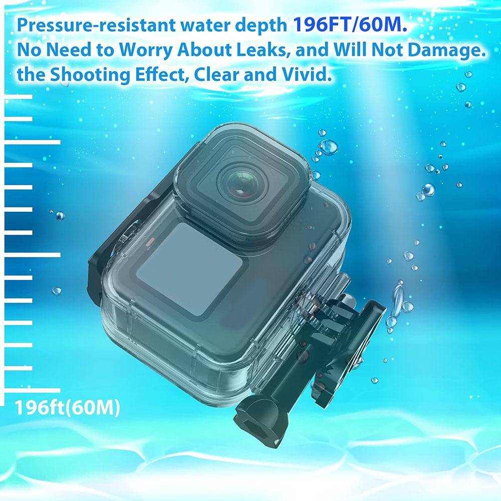 Underwater Waterproof Housing Diving Protect Case Fits For GoPro Hero 12 11 10 9