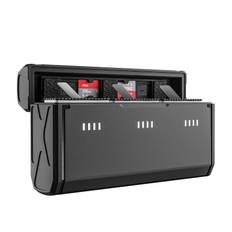TELESIN Pocket Charger For GoPro Hero 13 TF Card Storage 3 Slots Battery Fast Charging Box for GoPro